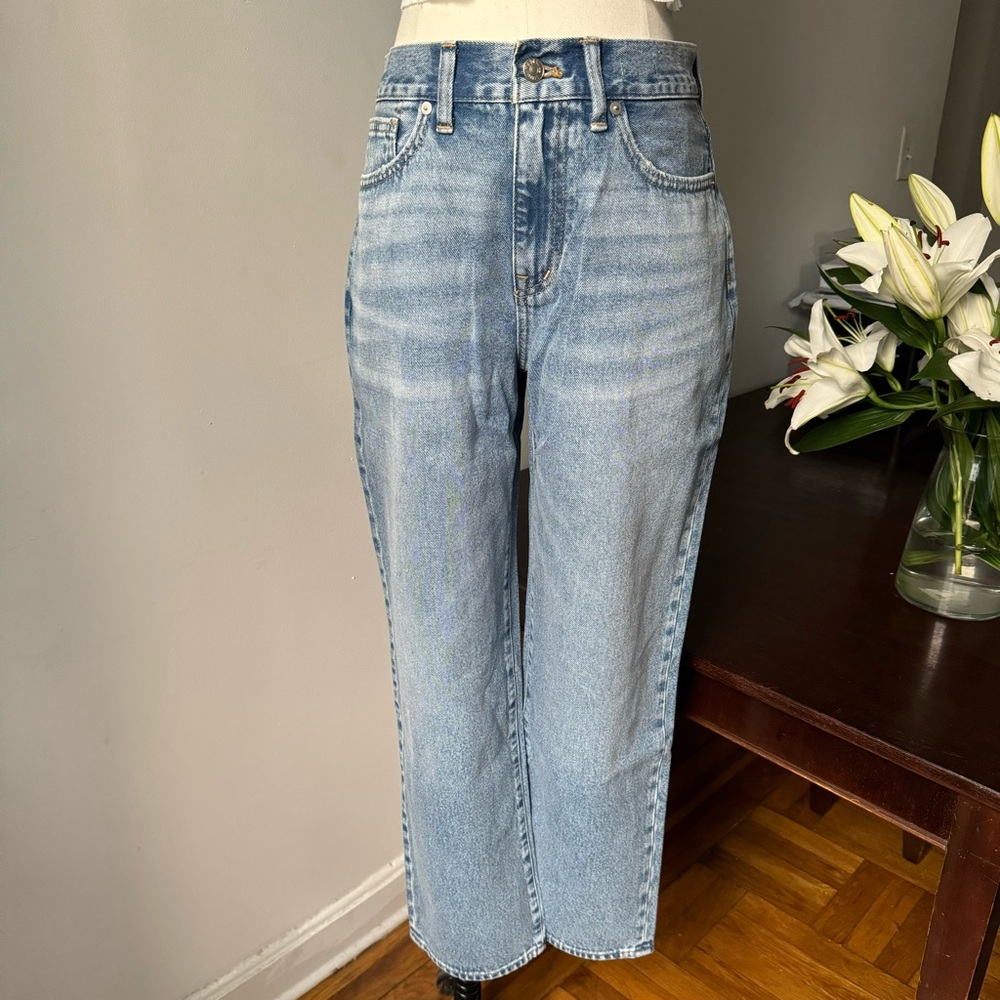 Madewell Petite Baggy Straight Jeans in Olvera Wash